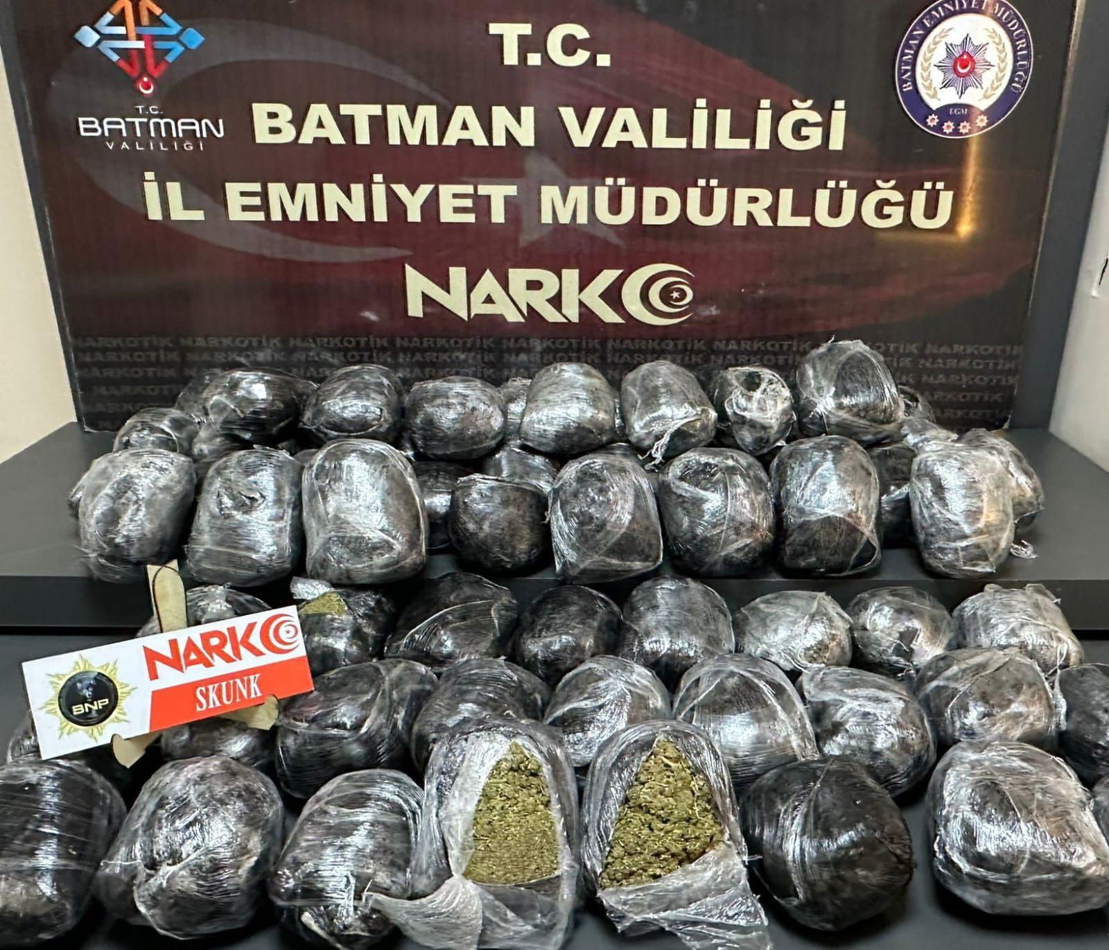 Batman’da Uyuşturucu Operasyonu: 22 Kilo Skunk Ele Geçirildi