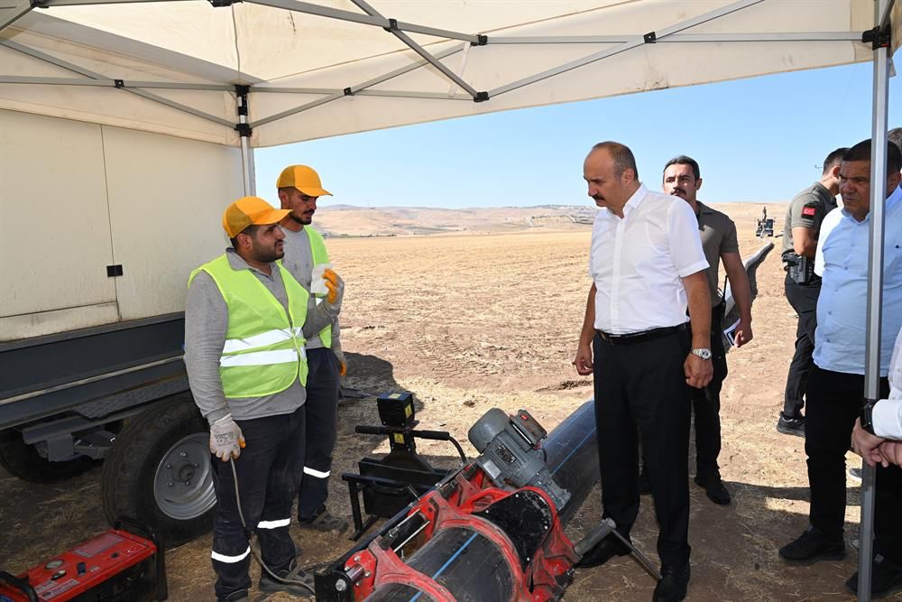Vali Canalp, 5 Bin Metre Uzunluğunda Yapılan İçmesuyu Hattını Yerinde İnceledi