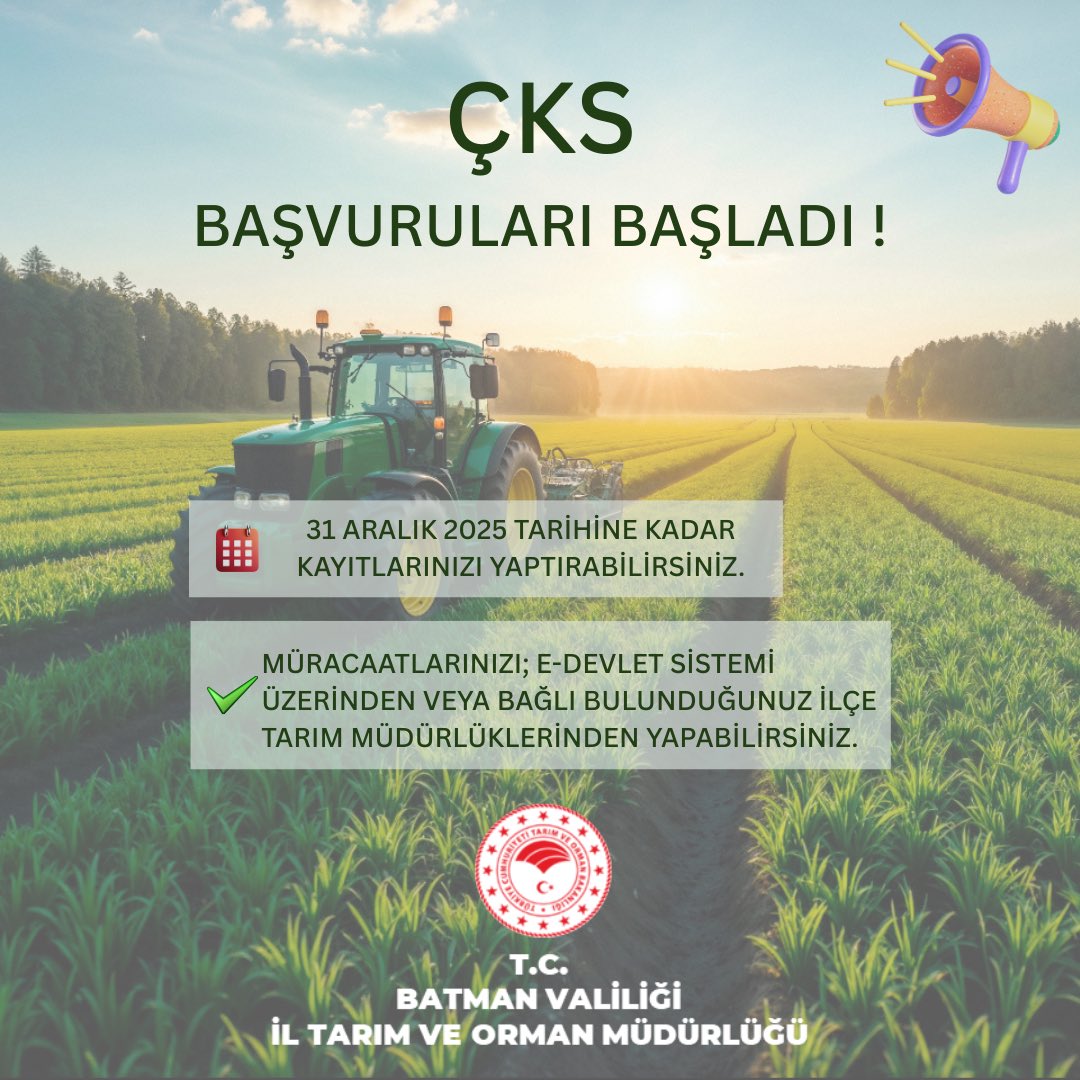 2026 Çiftçi Kayıt Sistemi Başvuruları Başladı