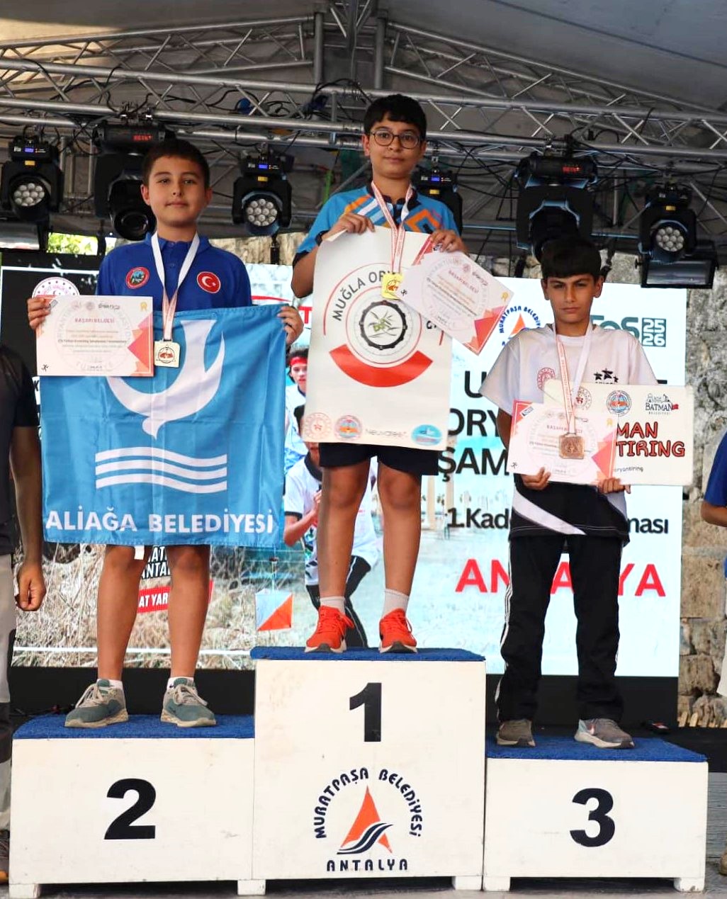 Antalya’daki Oryantiring Şampiyonasında çifte başarı