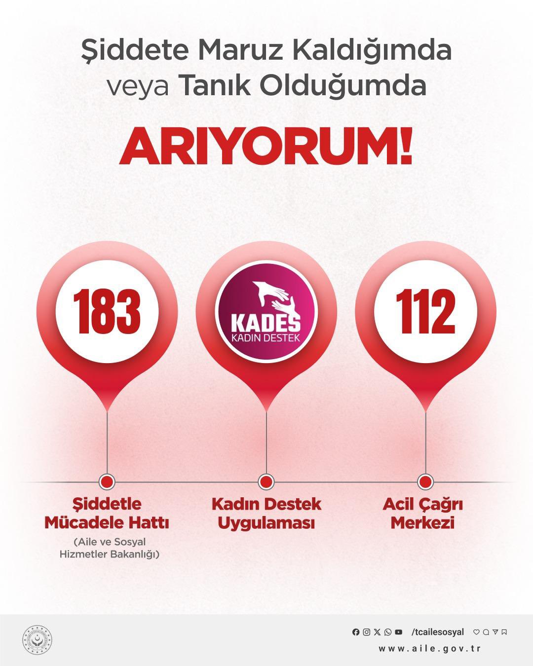 Şiddete Maruz Kaldığınızda Yalnız Değilsiniz: Alo 183, 112 ve KADES Sizin İçin Burada!