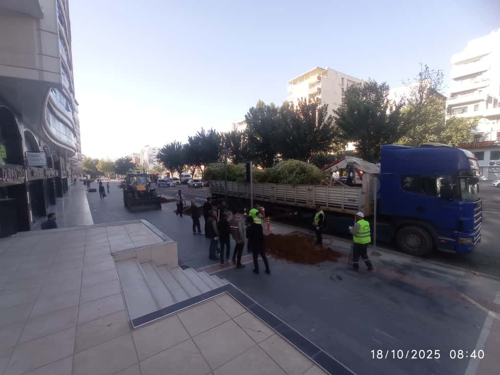 Turgut Özal Bulvarı’nda Ağaç Dikim Çalışmaları Sürüyor