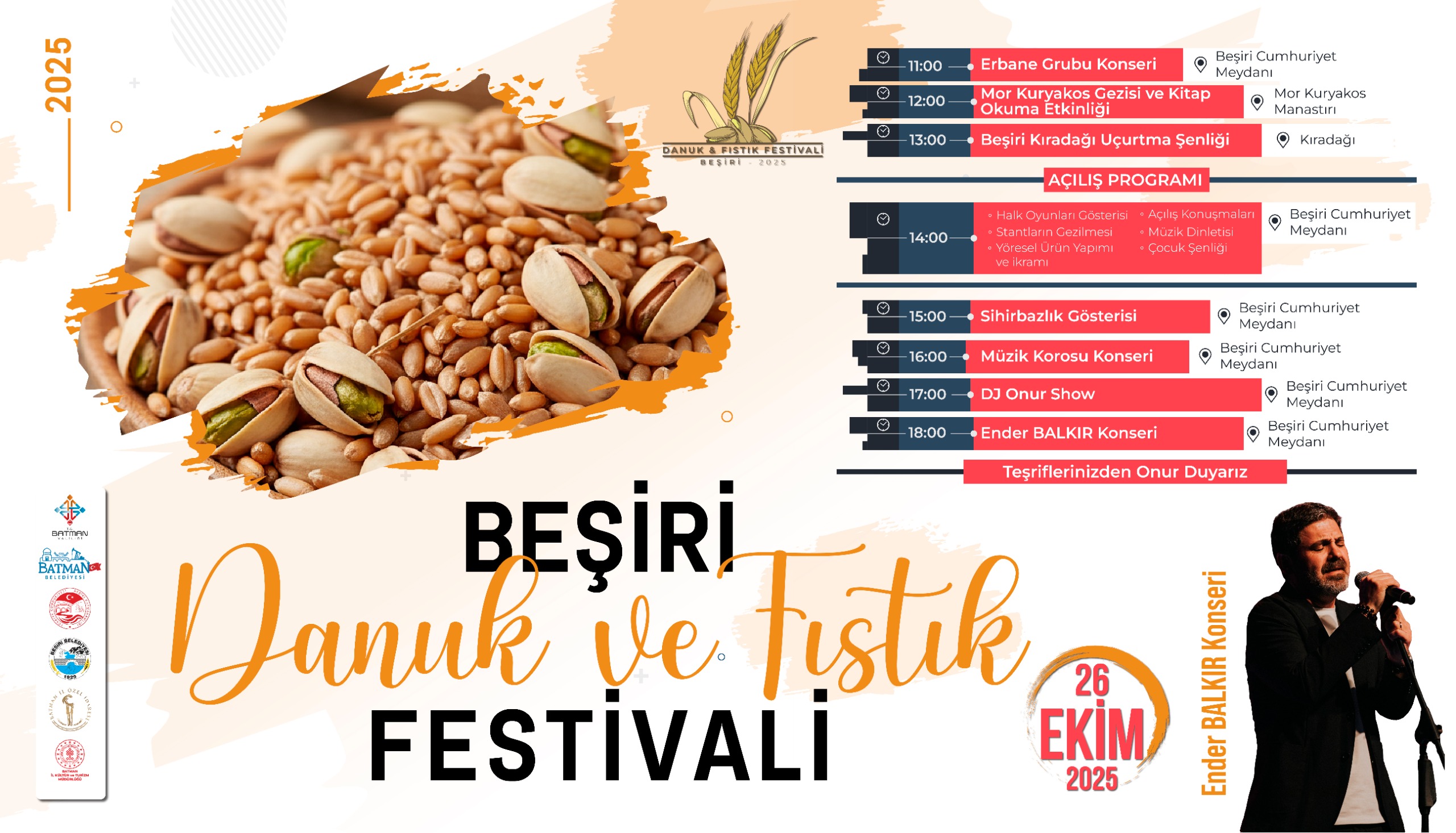 Beşiri Danuk ve Fıstık Festivali Başlıyor!
