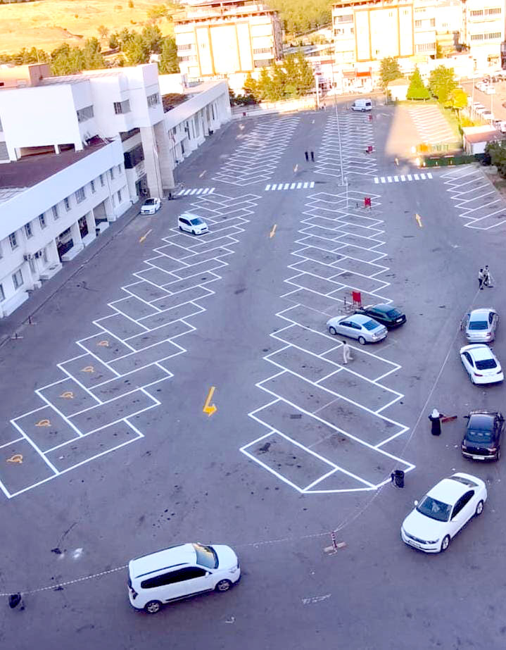 Batman Eğitim ve Araştırma Hastanesinde Otopark ve Yol Çizgi Düzenlemesi