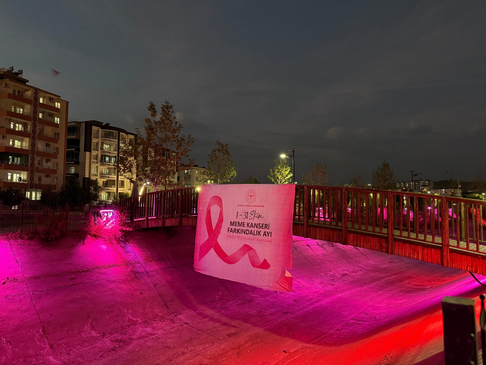 Şehir Işıkları Meme Kanseri Farkındalığı İçin Pembe Oldu