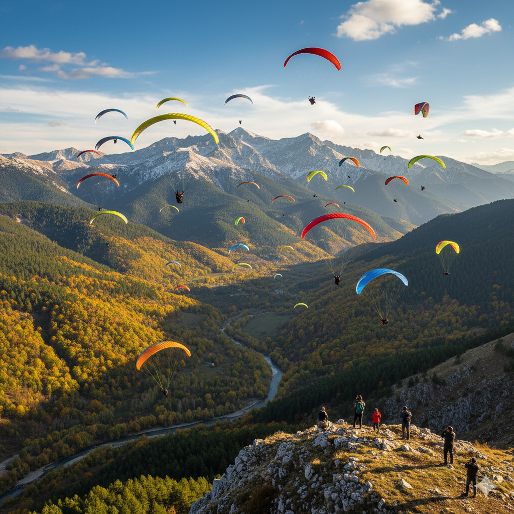 Türkiye’nin Yamaç Paraşütçüleri Mereto Dağı’nda Buluşuyor