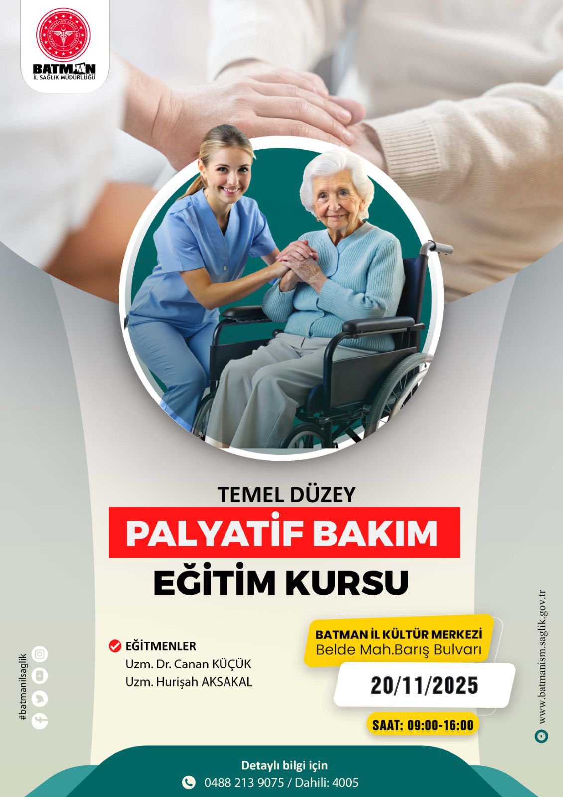 Palyatif Bakım Eğitim Kursu için başvurular başladı