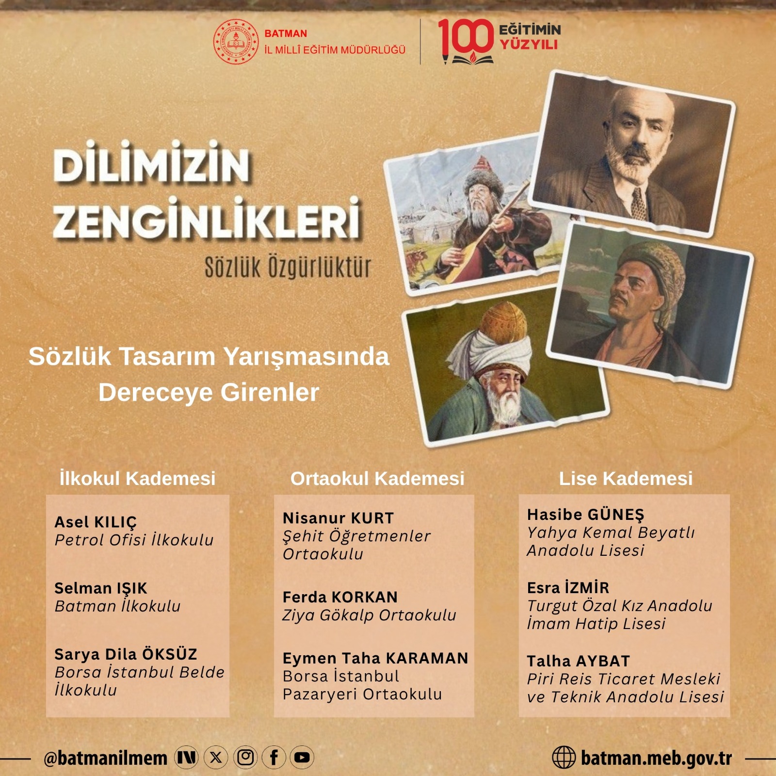 Batman’dan 9 eser dereceye girdi