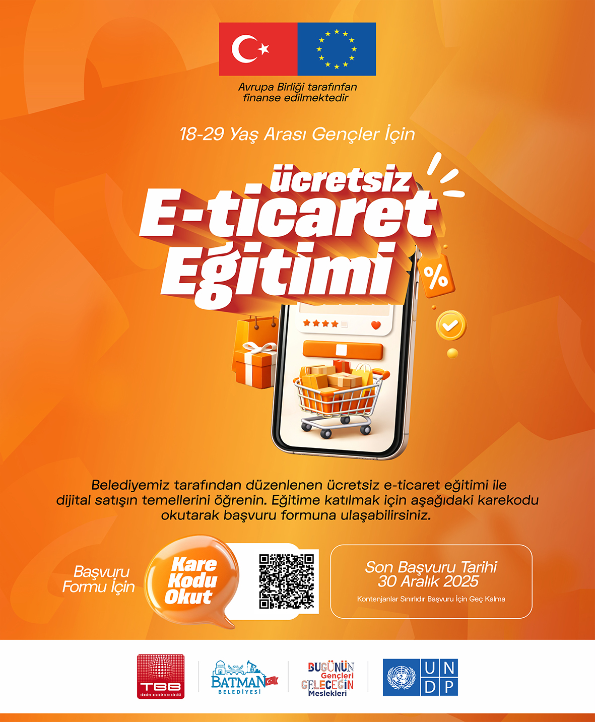 Belediye’den çalışmayan gençlere Ücretsiz E-Ticaret Eğitimi