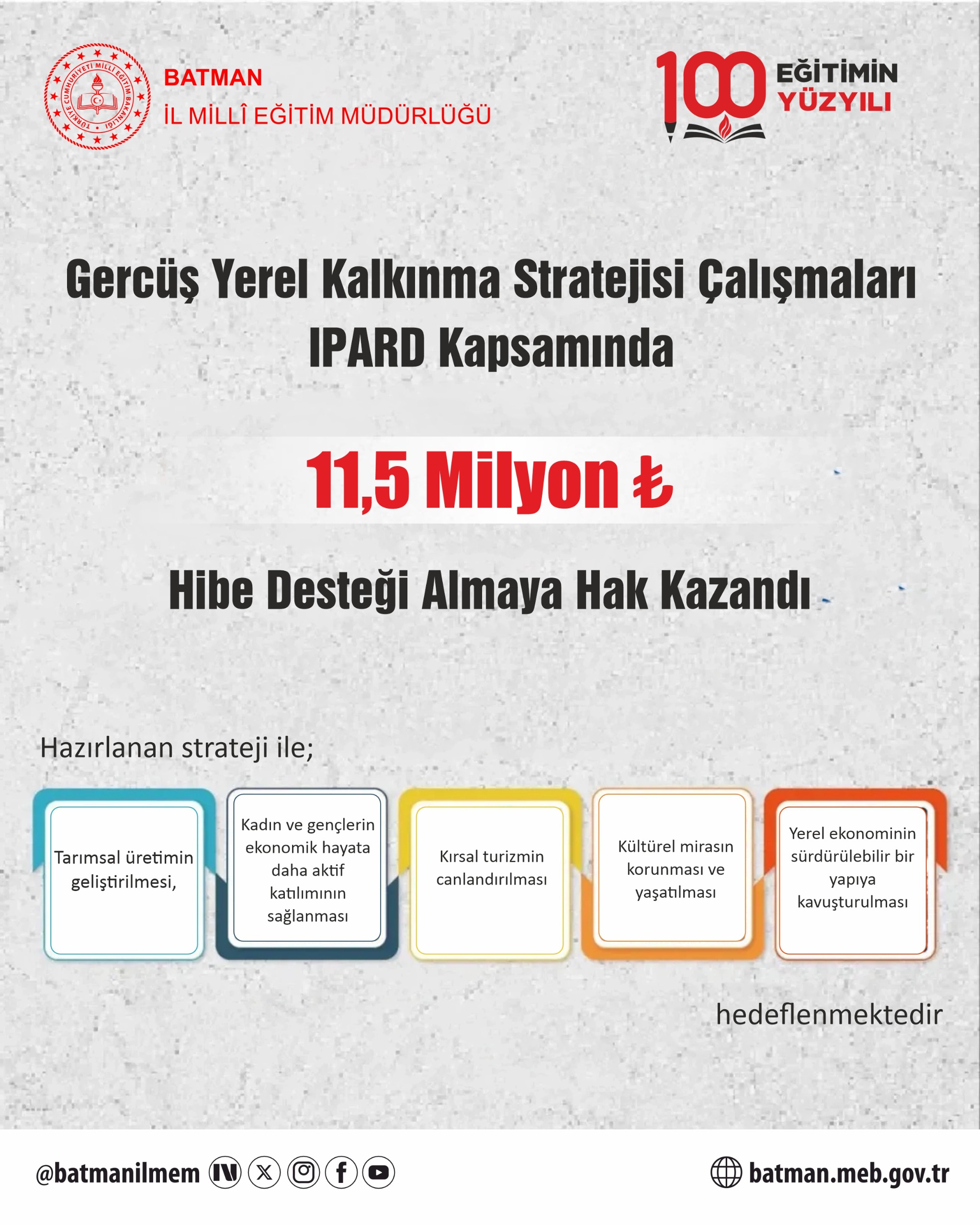 Gercüş’ün Kalkınma Planına AB’den 11,5 Milyon TL Hibe