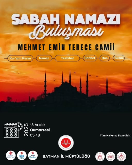 İl Müftülüğünden Sabah Namazı Buluşması Daveti