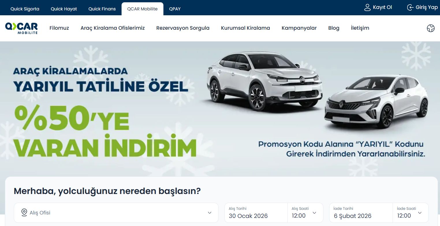 İstanbul Havalimanı Araç Kiralama – qcar.com.tr