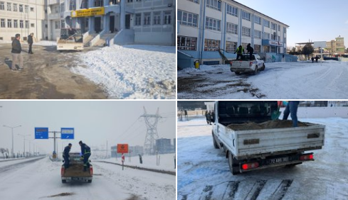Batman Belediyesi’nden Buzlanmaya Karşı 24 Saatlik Seferberlik