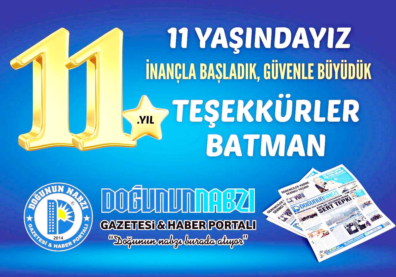 Doğunun Nabzı Gazetesi 11. Yaşını Kutluyor
