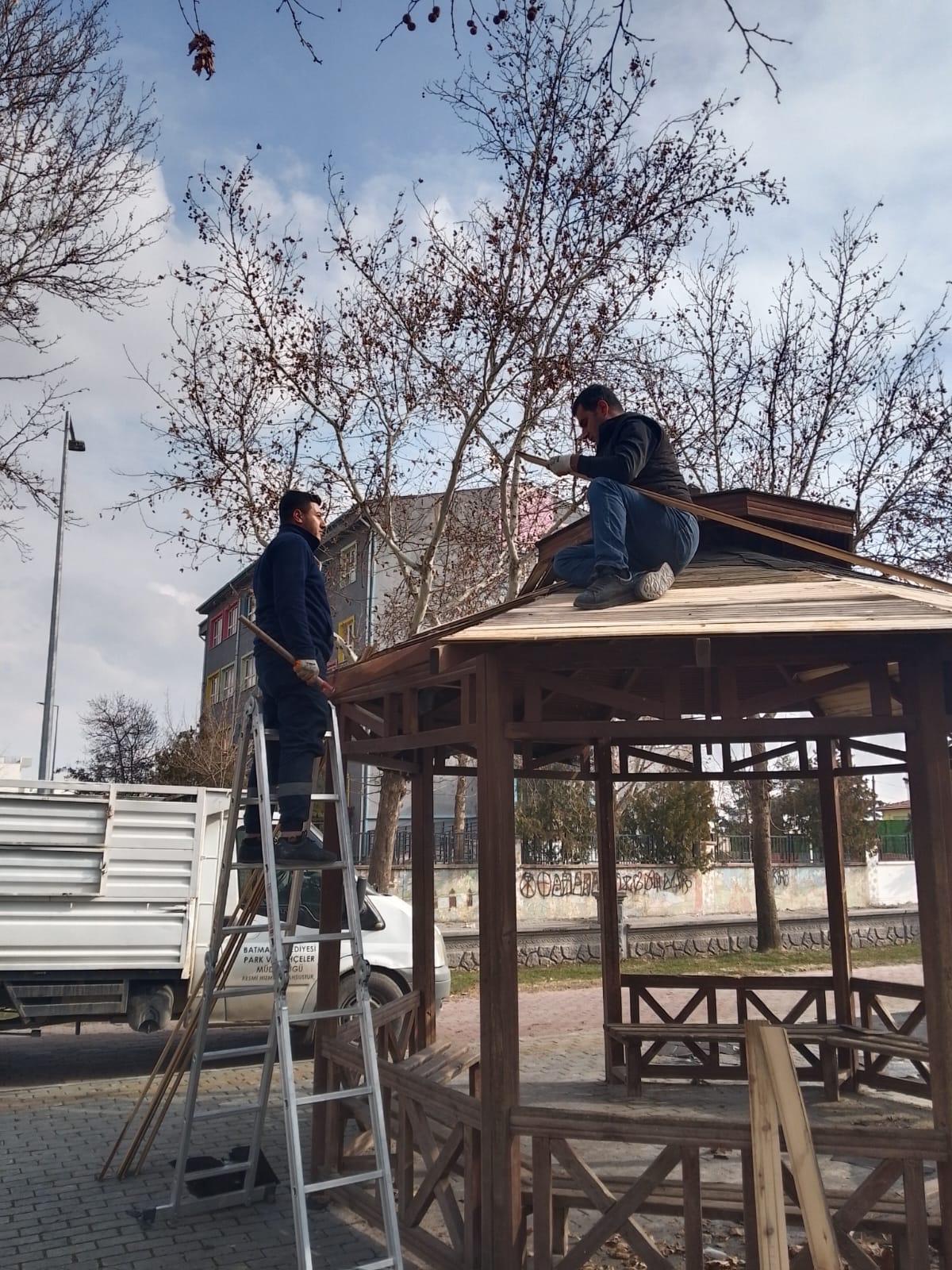 Park ve Bahçeler Müdürlüğü Kış Aylarında da Sahada