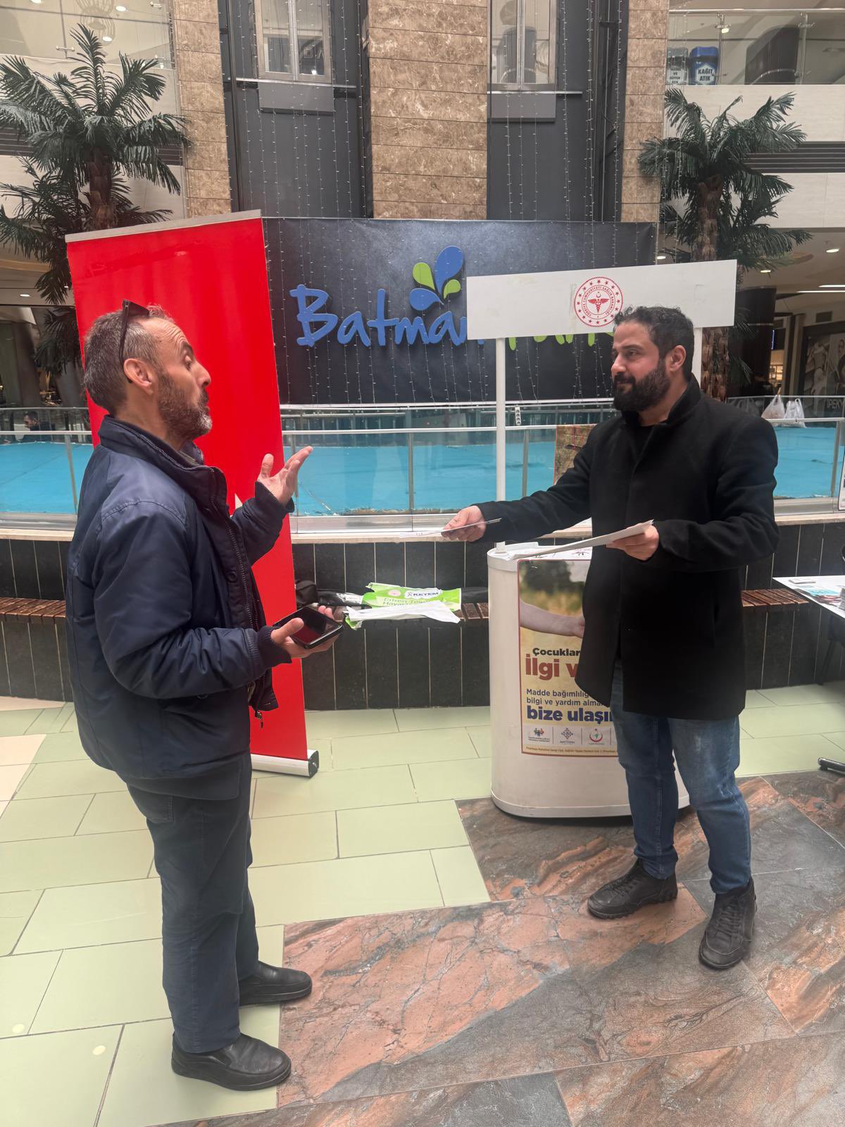 Bağımlılıkla Mücadele için farkındalık standı