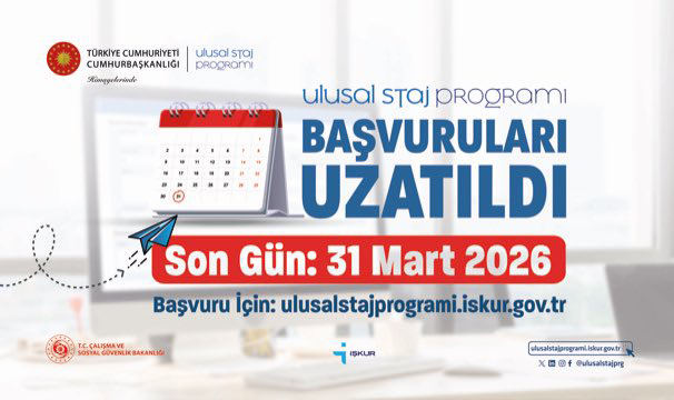 Ulusal Staj Programı Başvuruları Uzatıldı