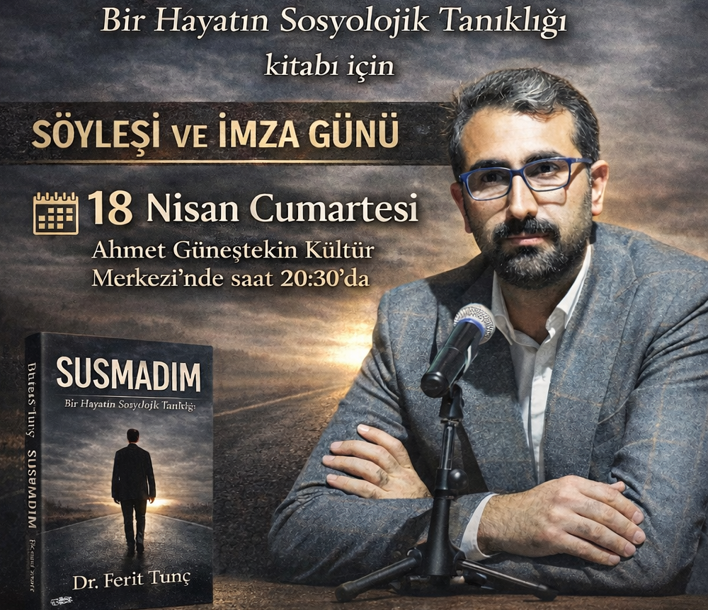 “Susmadım” Okurla Buluşuyor: Dr. Ferit Tunç’tan Batman’da Söyleşi ve İmza Günü
