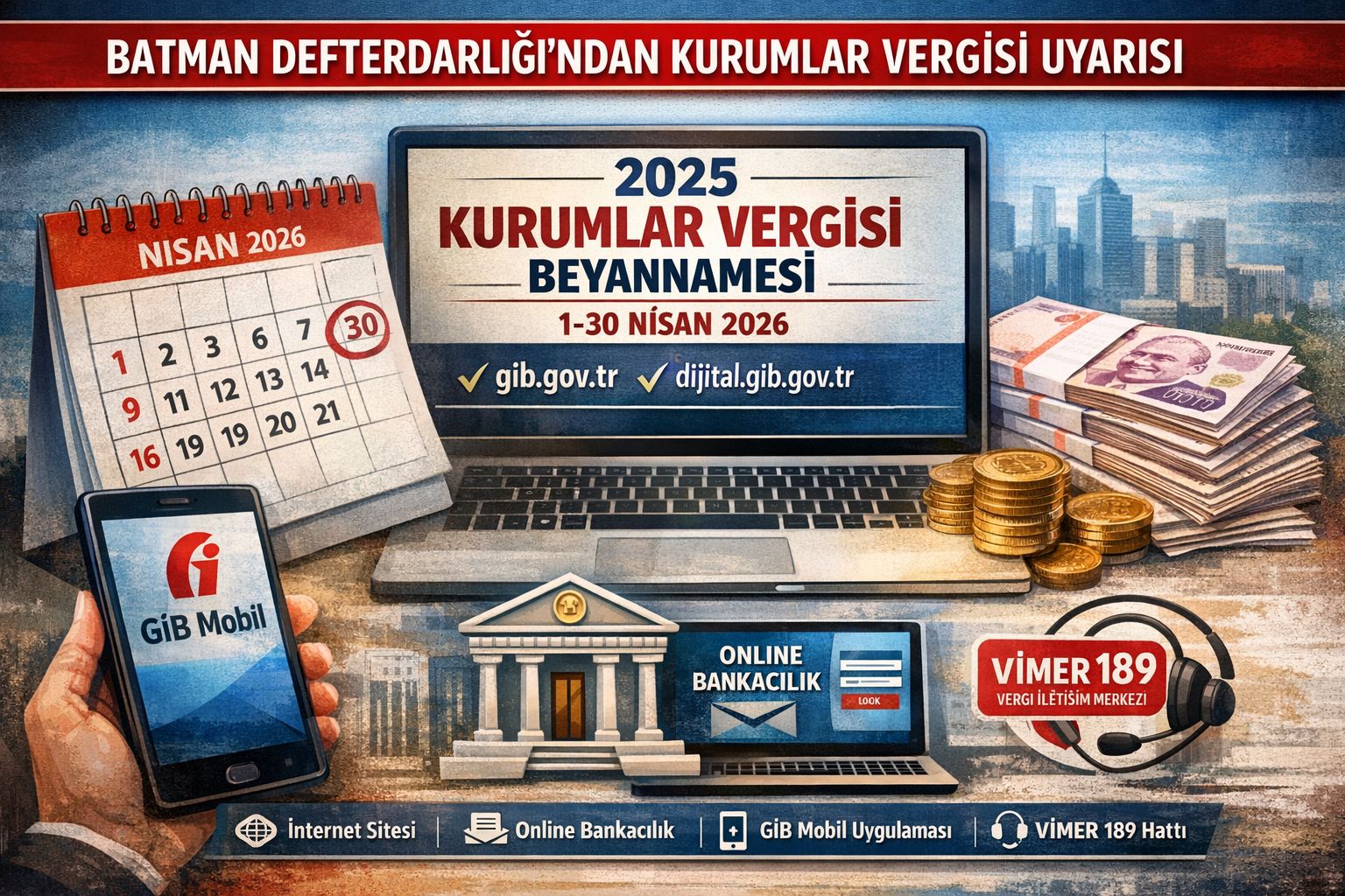 Batman Defterdarlığı’ndan Kurumlar Vergisi Uyarısı
