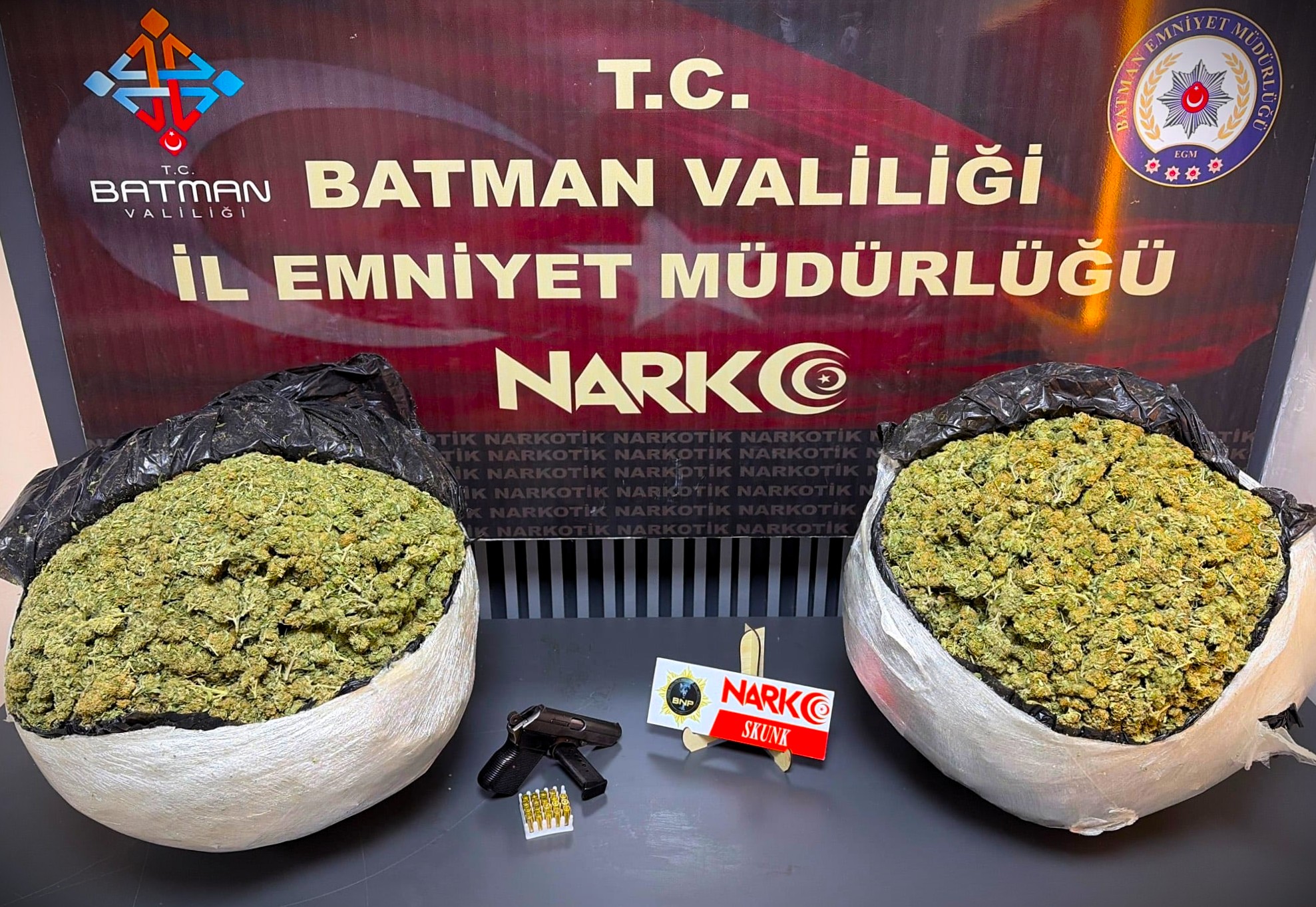 Batman’da uyuşturucu operasyonu 9 Kilo Skunk Ele Geçirildi