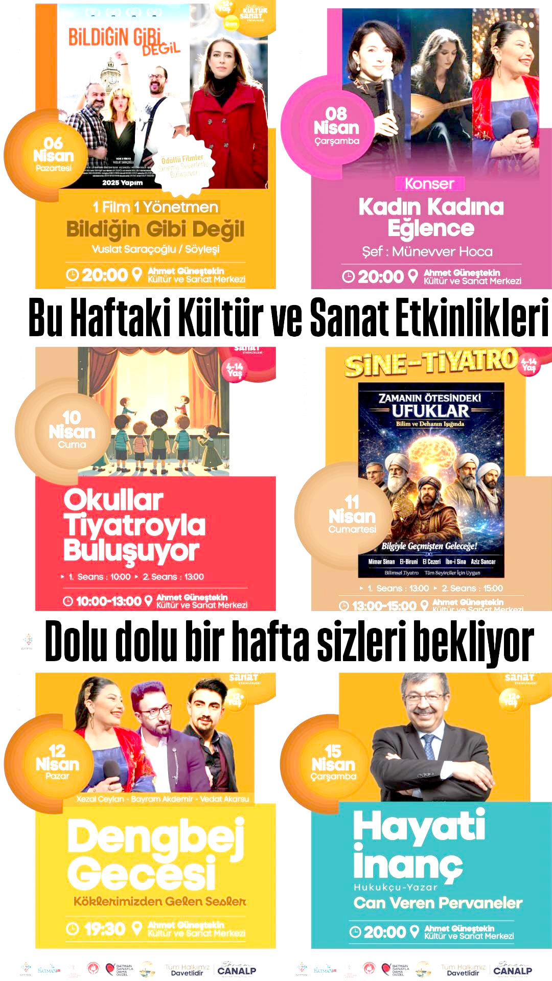 Ahmet Güneştekin Kültür Merkezi’nde Sanat Maratonu Başlıyor