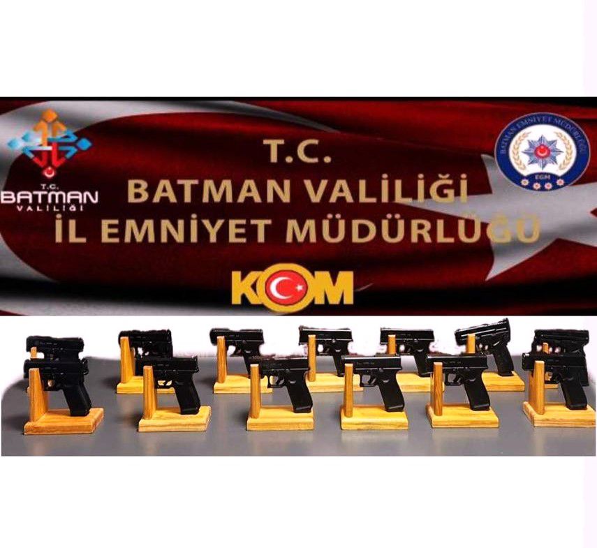 Batman’da silah operasyonu: 13 tabanca ele geçirildi