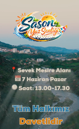 Sason Yaz Şenliği Sevek Mesire Alanı’nda Düzenlenecek