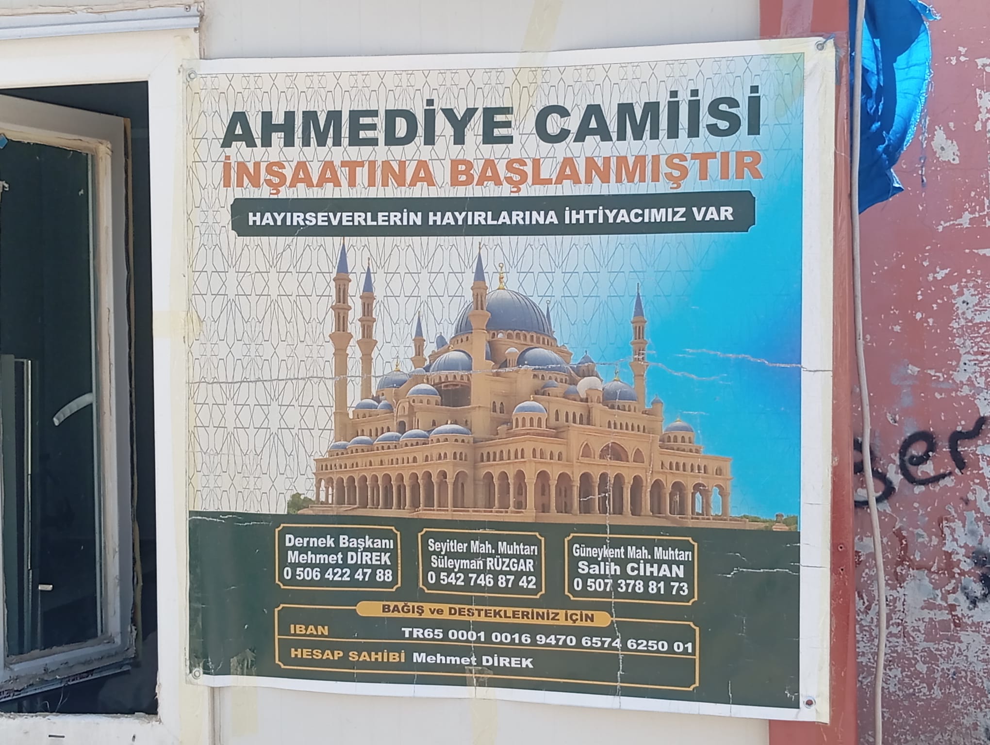 Ahmediye Camii İnşaatı İçin Destek Çağrısı