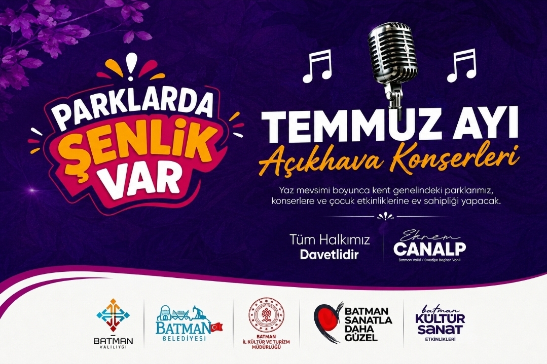 Temmuz Ayı Açık Hava Park Konserleri Başlıyor!