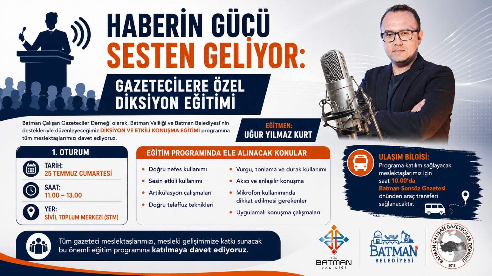 Gazeteciler için diksiyon eğitimleri başlıyor