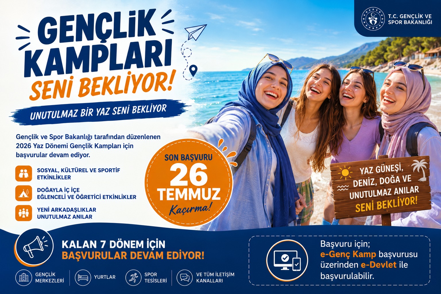 Gençlik Kampları İçin Son Başvuru 26 Temmuz