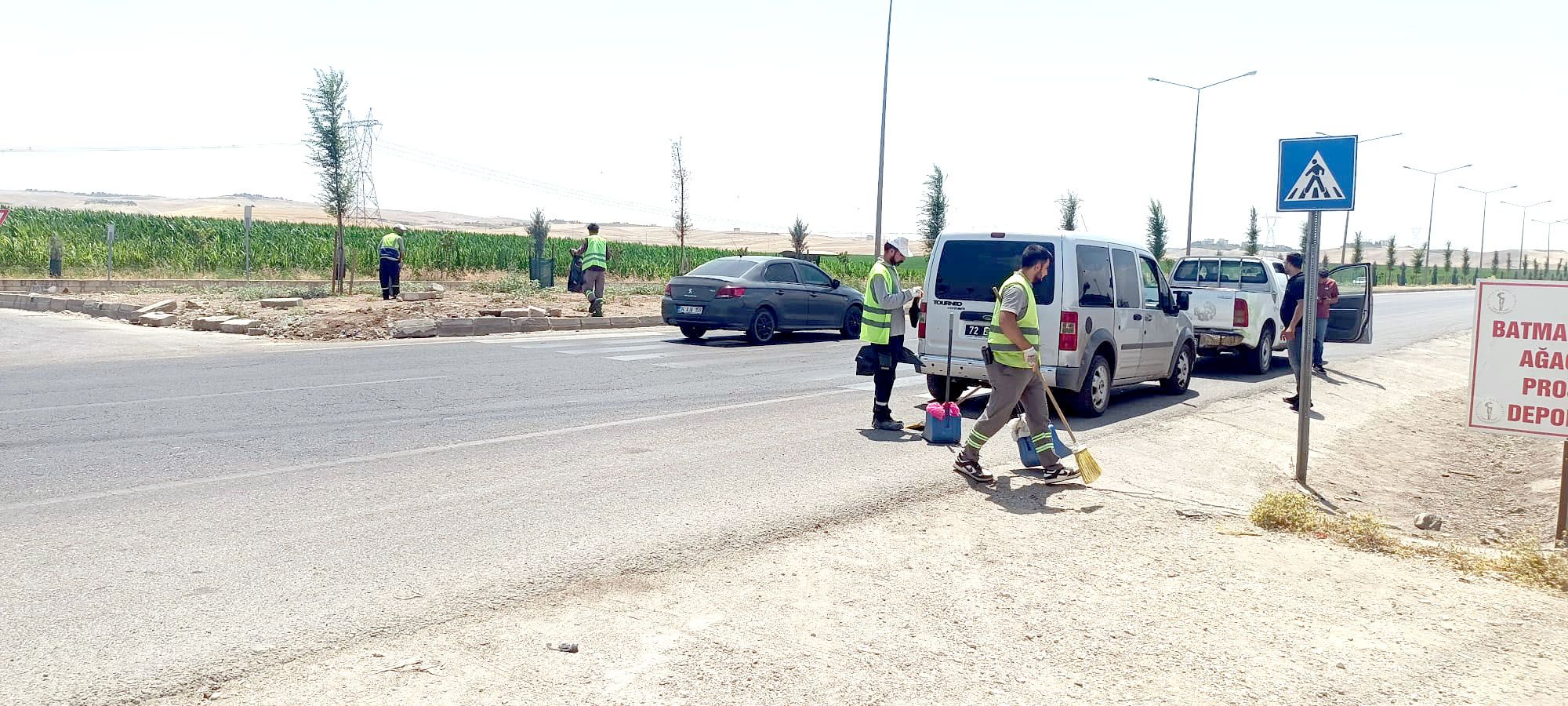 Hasankeyf Yolu ve Kuyubaşı TOKİ Çevresinde Yangın Riskine Karşı Temizlik
