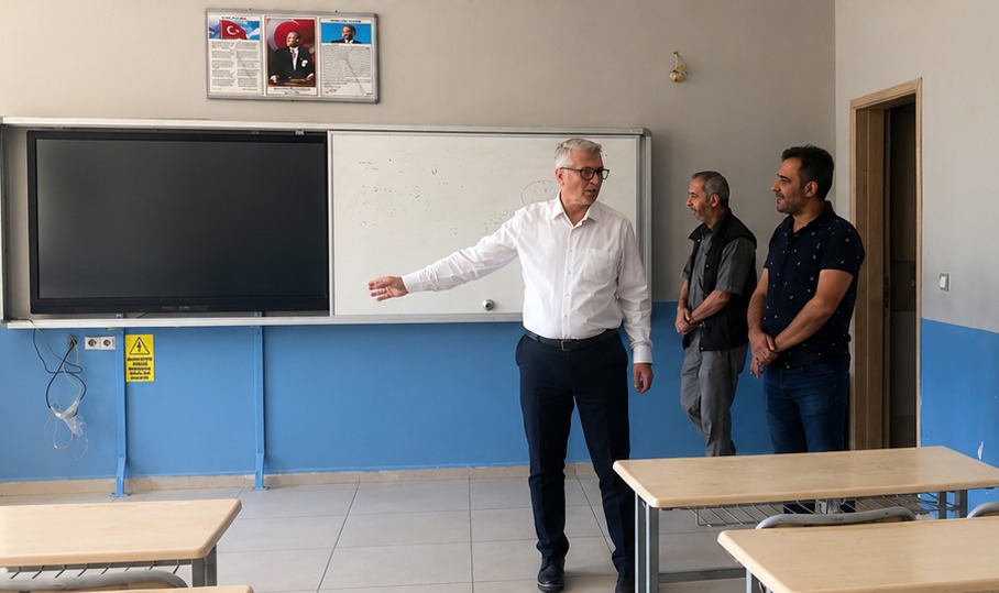Müdür  Ciğer, Yeni Eğitim Yılı Hazırlıklarını Yerinde İnceledi