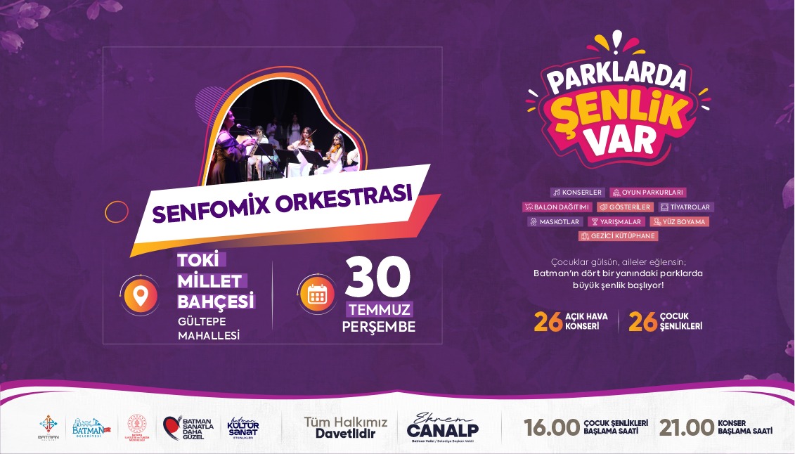 Senfomix Orkestrası, “Parklarda Şenlik Var” Etkinliğinde Gültepe Mahallesi Sakinleriyle Buluşacak