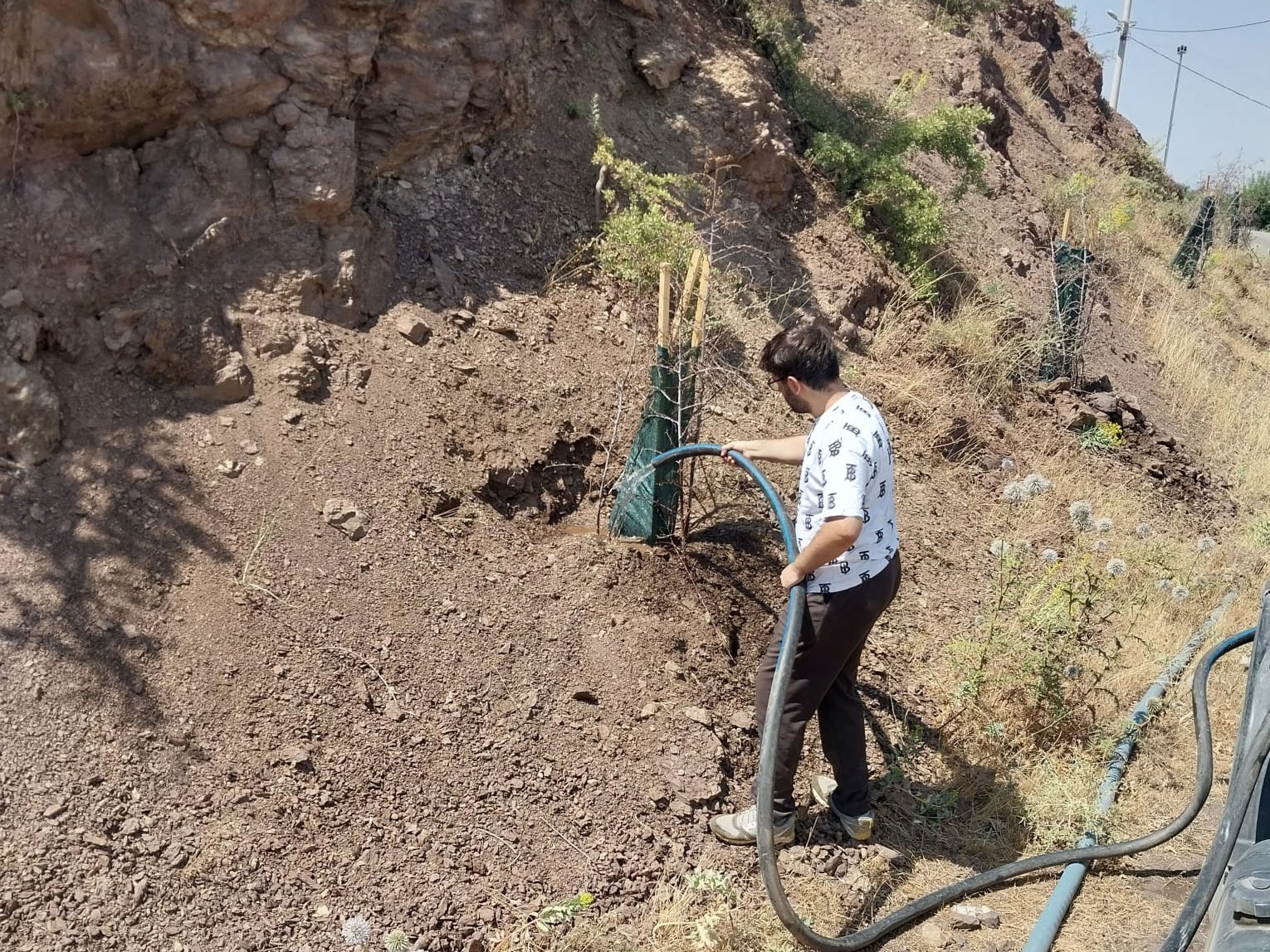 Sason’da Meyve Ağaçları Düzenli Olarak Sulanıyor