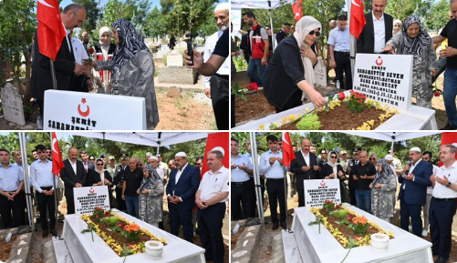 Vali Canalp, Şehit Öğretmen Sebahattin Seven’in Kabrini Ziyaret Etti
