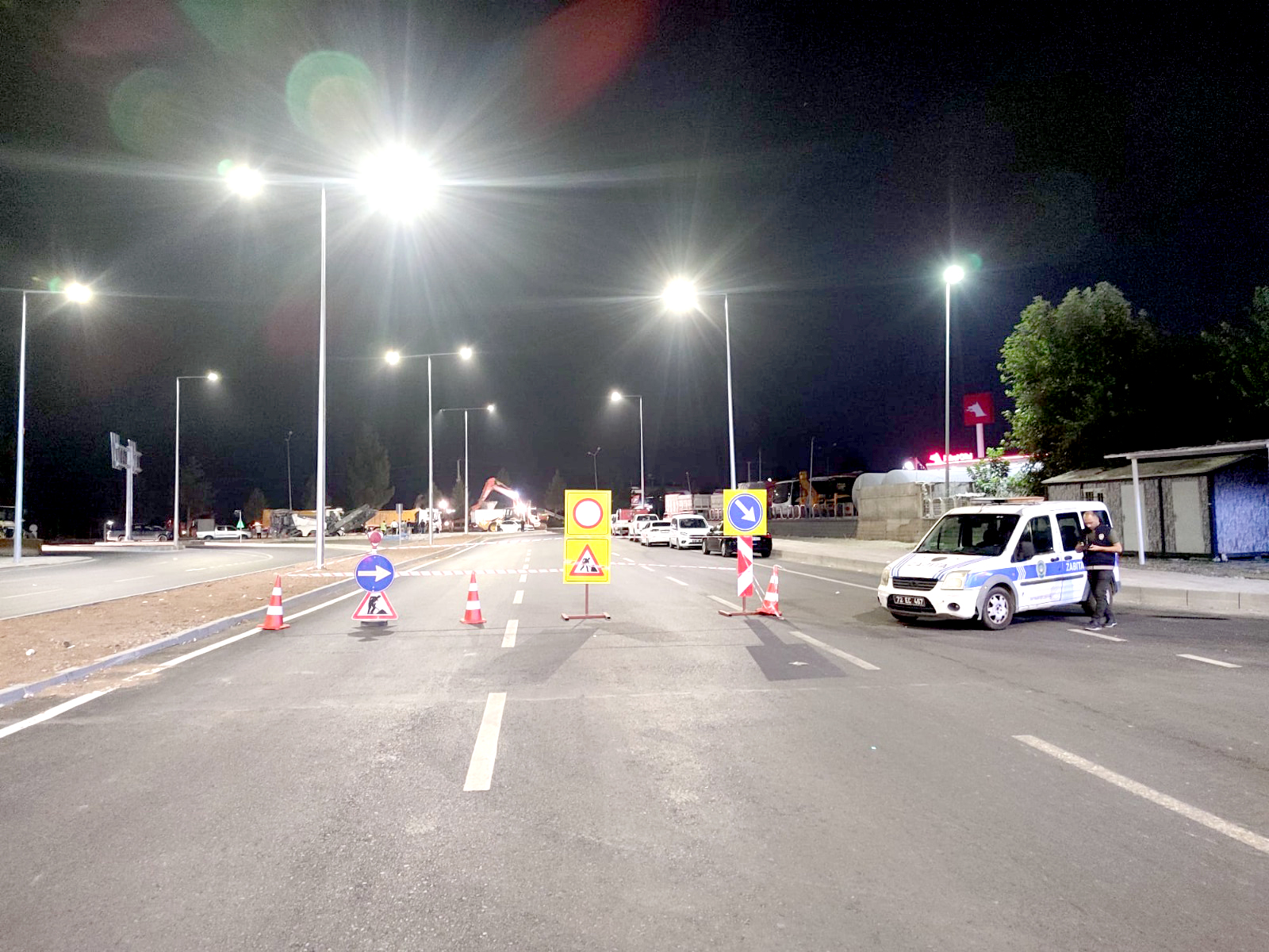 TPAO Bulvarı’nda yol güvenliği için gece gündüz çalışma