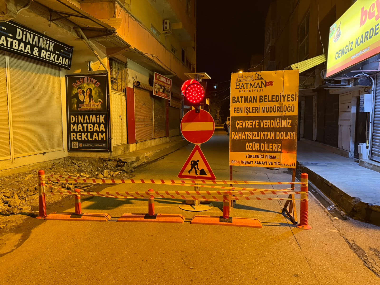 1112 Sokak Geçici Olarak Trafiğe Kapatıldı
