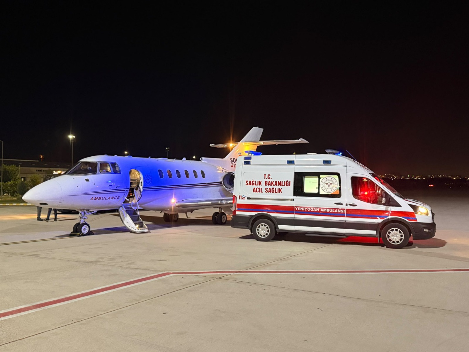 50 günlük Eylül bebek ambulans uçakla Konya’ya sevk edildi