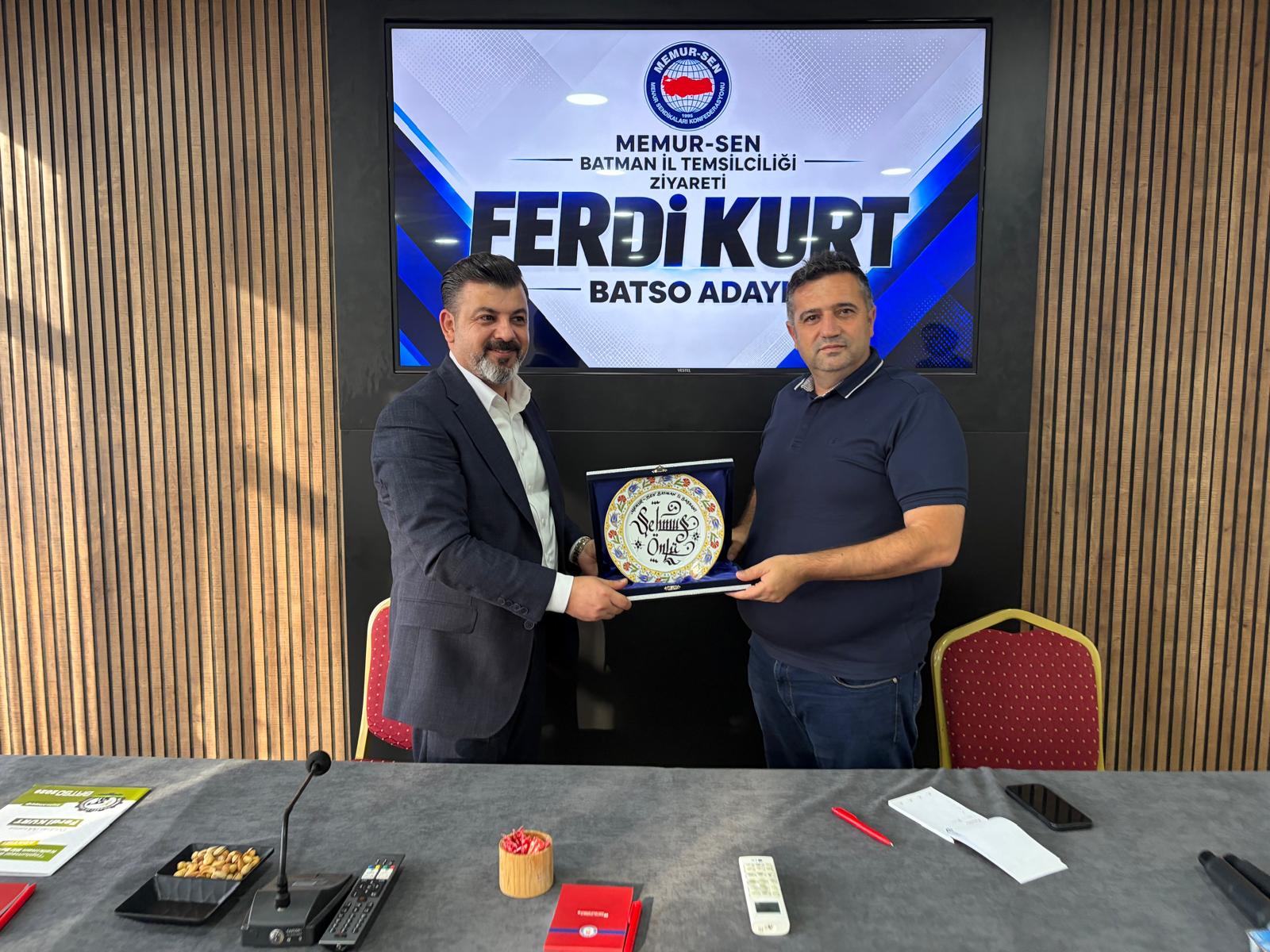 BATSO ADAYI FERDİ KURT’TAN MEMUR-SEN’E ZİYARET