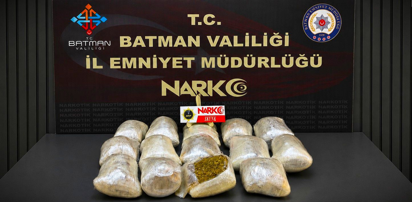 Batman’da 7 kilo 400 gram skunk ele geçirildi
