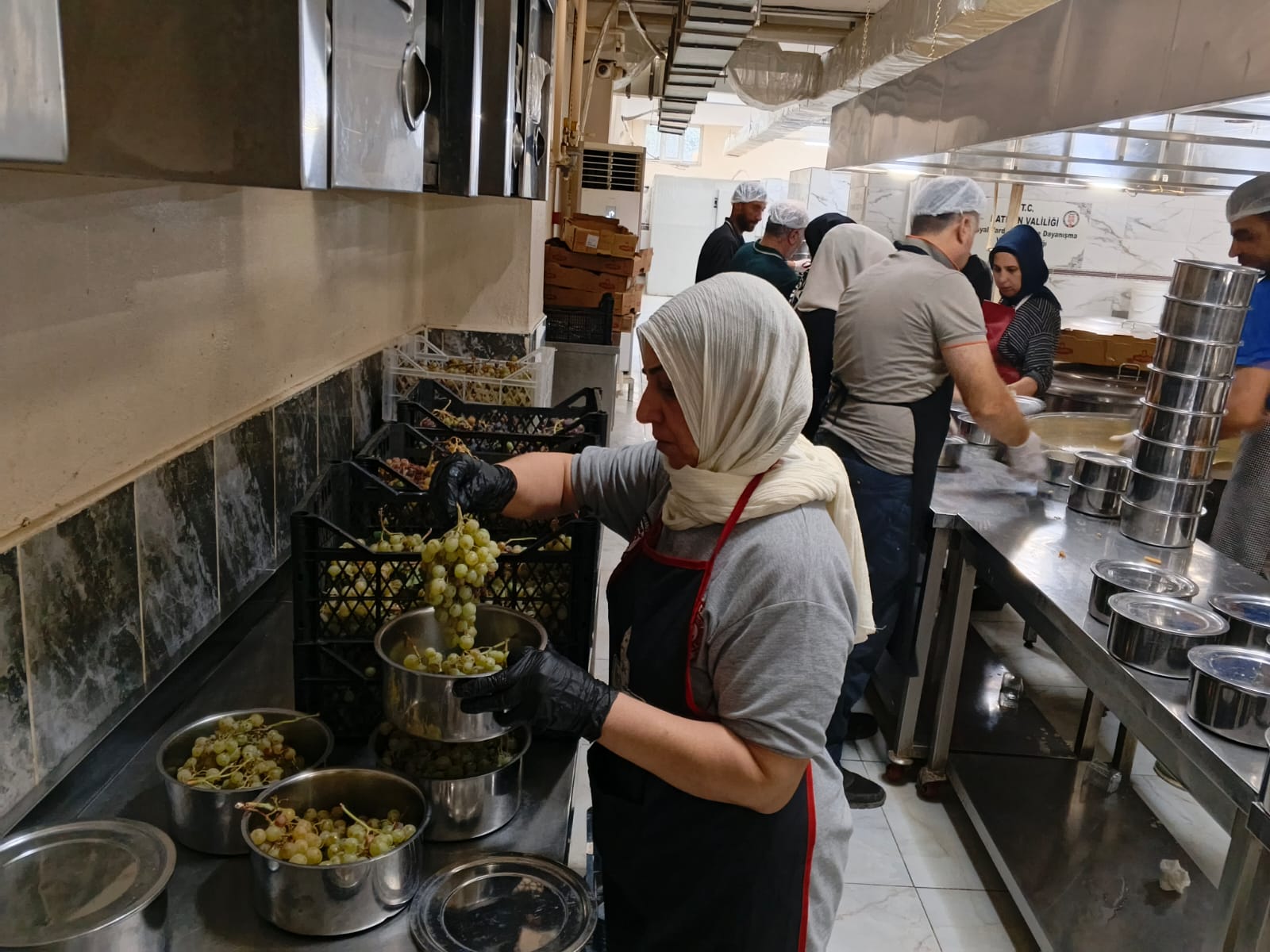 İl Özel İdaresi Bahçesinden Aşevi Sofralarına Üzüm Bereketi