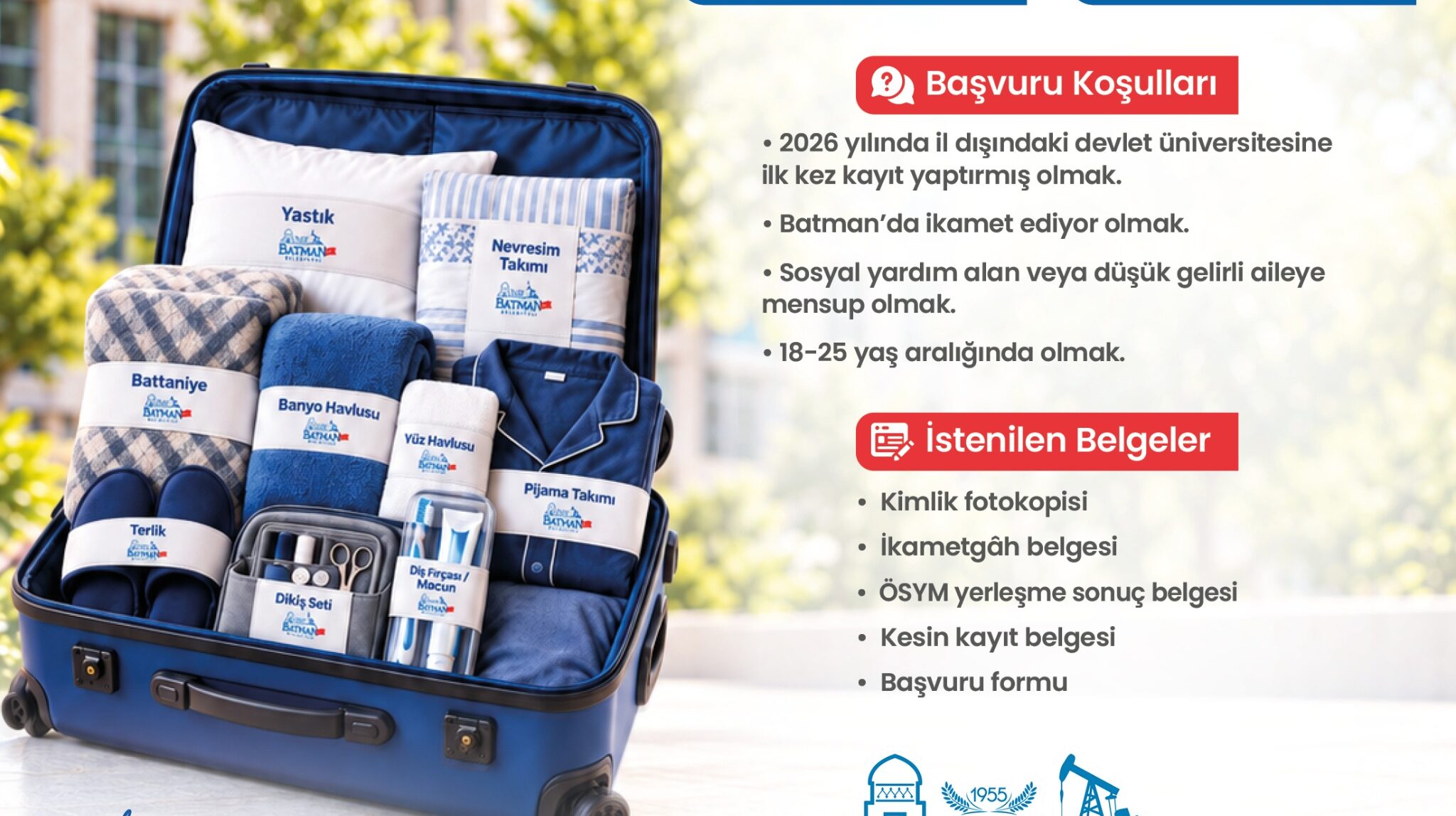 Üniversite yolculuğuna çıkan gençlere “Valizim Hazır” desteği