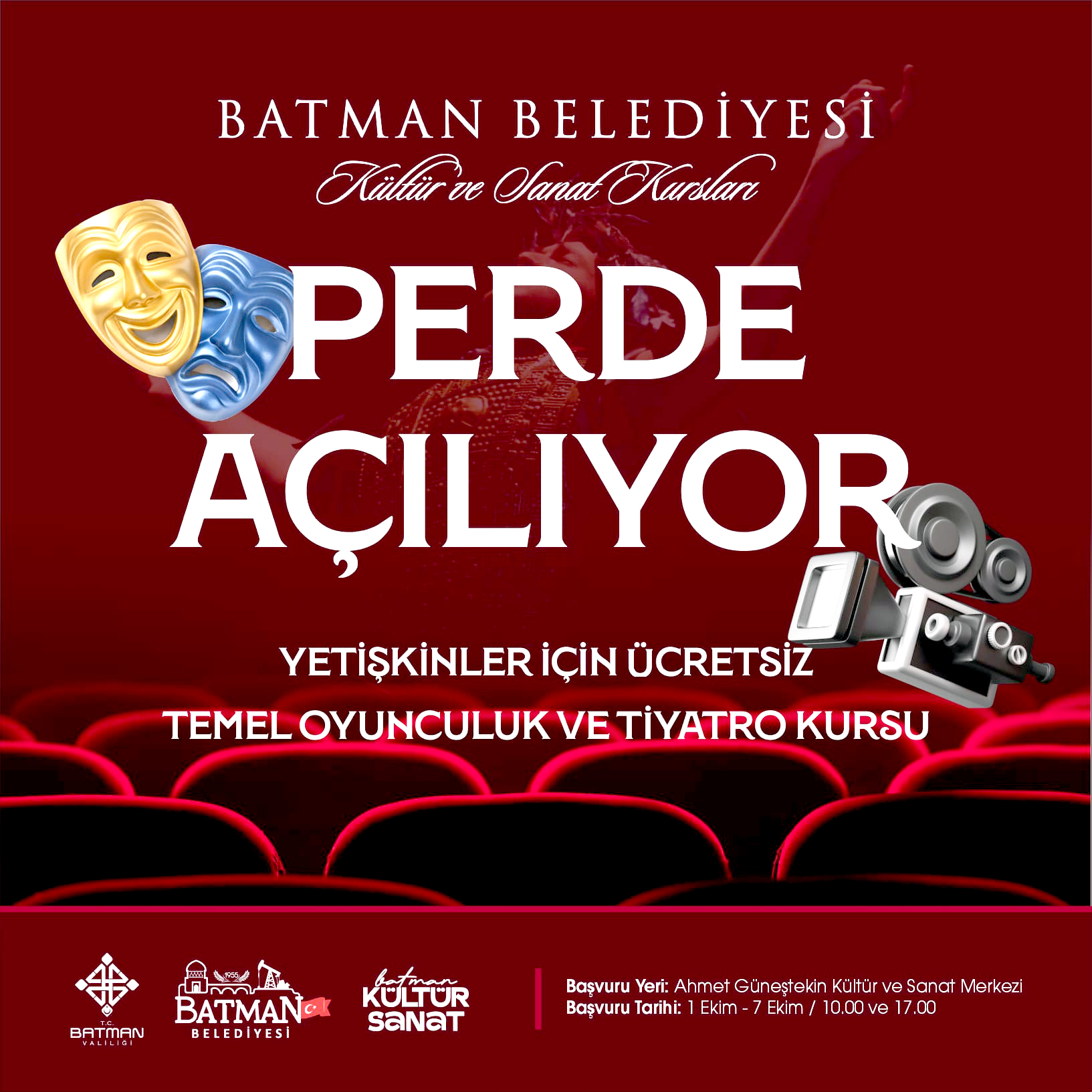Tiyatro kurslarına başvurular başladı