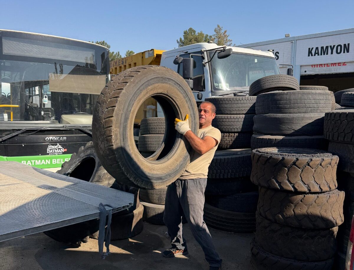 758 ton atık lastik geri dönüşüme kazandırıldı